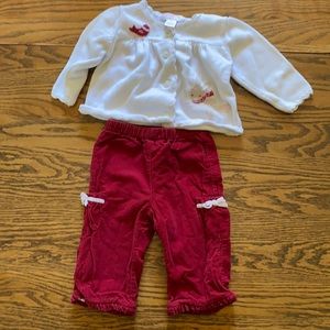 Janie and Jack sweater and corduroy pants outfit